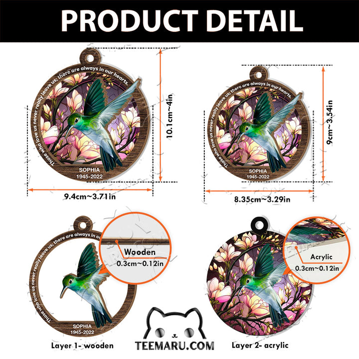 MMSO00308 - Personalized Hummingbird Memorial Suncatcher Ornament - Those We Love