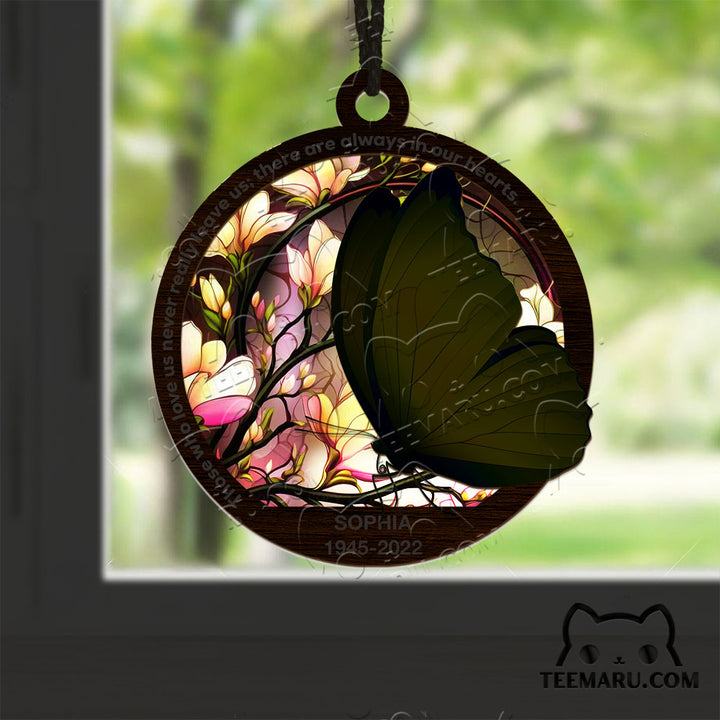 MMSO00317 - Personalized Yellow Butterfly Memorial Suncatcher Ornament - Those We Love