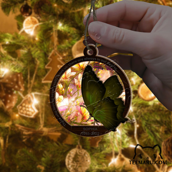 MMSO00318 - Personalized Yellow Butterfly Memorial Suncatcher Ornament - Those We Love