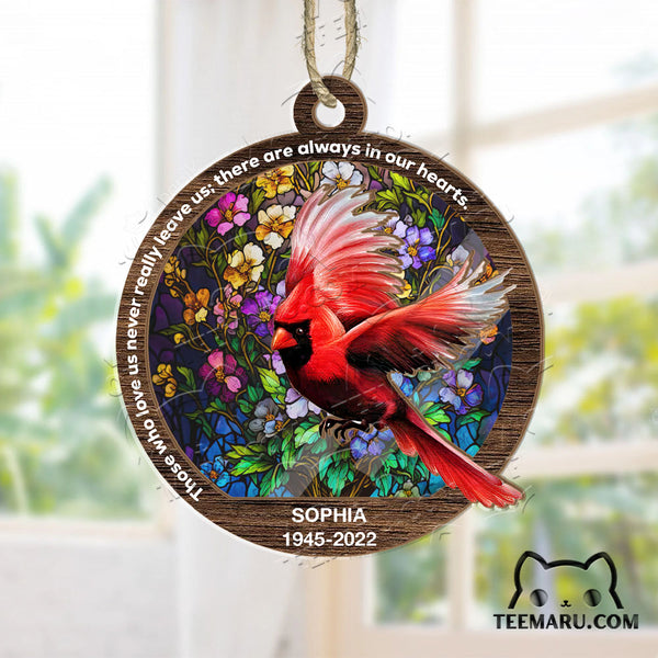 MMSO00340 - Personalized Cardinal Memorial Suncatcher Ornament - Those We Love