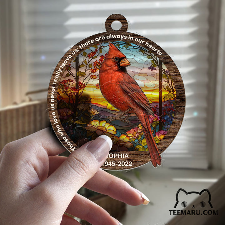 MMSO00341 - Personalized Cardinal Memorial Suncatcher Ornament - Those We Love