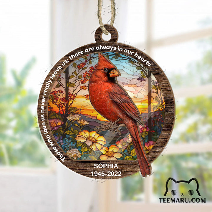 MMSO00341 - Personalized Cardinal Memorial Suncatcher Ornament - Those We Love