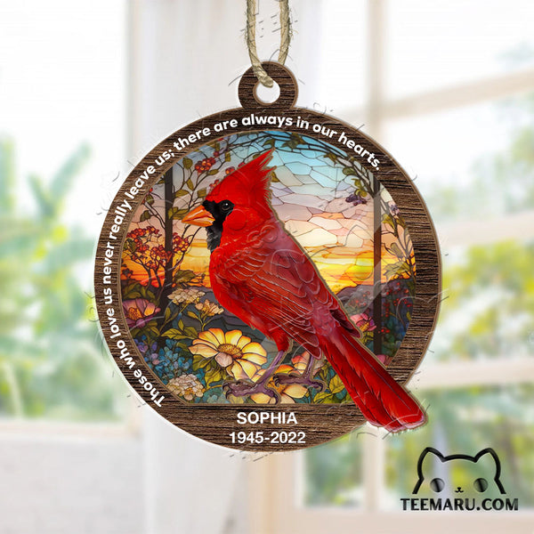 MMSO00342 - Personalized Cardinal Memorial Suncatcher Ornament - Those We Love