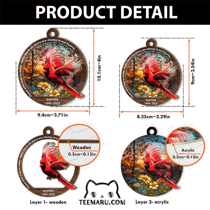 MMSO00343 - Personalized Cardinal Memorial Suncatcher Ornament - Those We Love