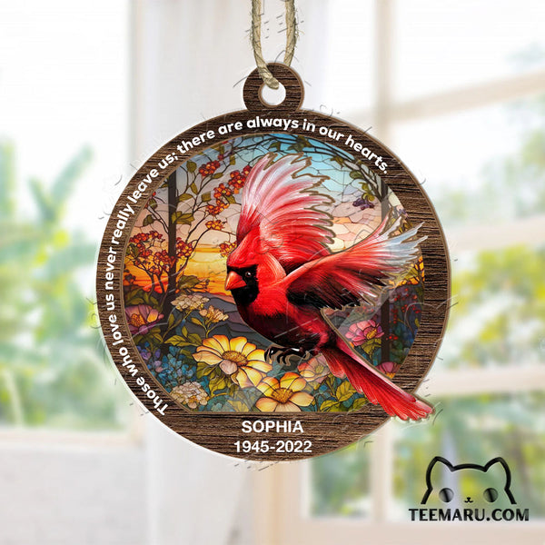 MMSO00343 - Personalized Cardinal Memorial Suncatcher Ornament - Those We Love