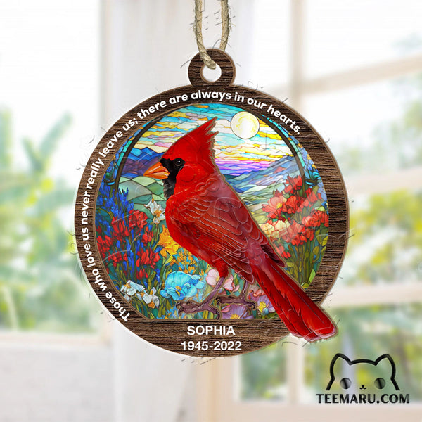 MMSO00345 - Personalized Cardinal Memorial Suncatcher Ornament - Those We Love