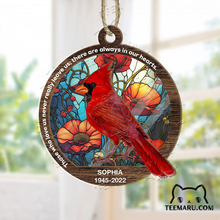 MMSO00354 - Personalized Cardinal Memorial Suncatcher Ornament - Those We Love