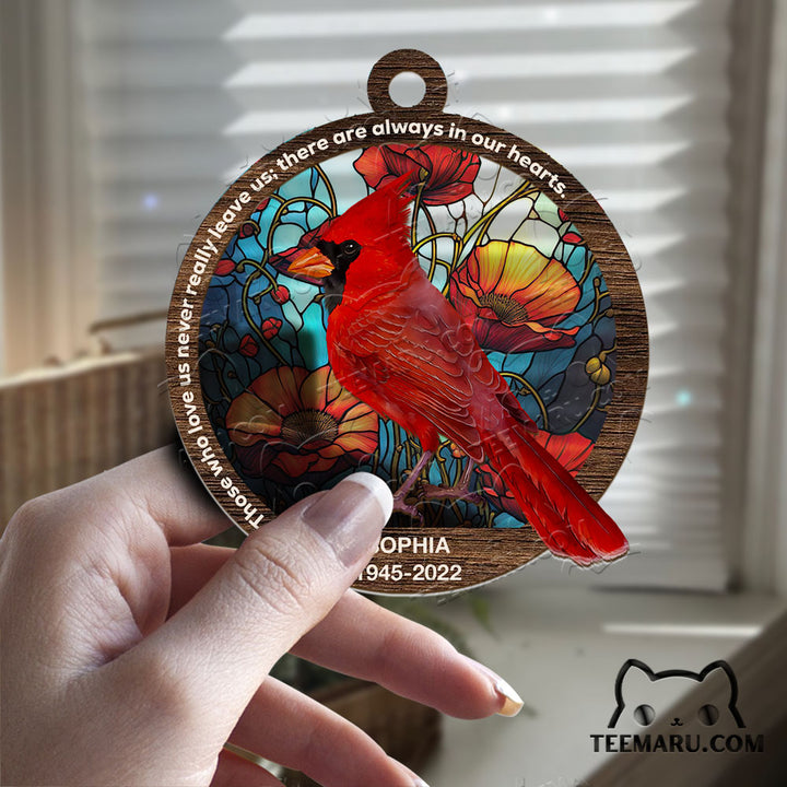 MMSO00354 - Personalized Cardinal Memorial Suncatcher Ornament - Those We Love