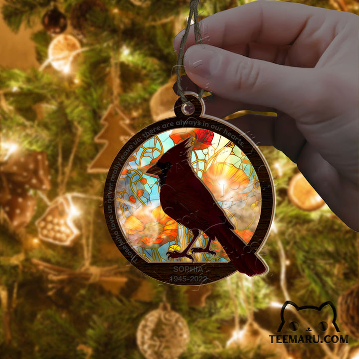 MMSO00354 - Personalized Cardinal Memorial Suncatcher Ornament - Those We Love