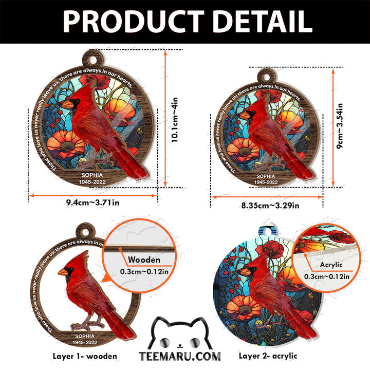 MMSO00354 - Personalized Cardinal Memorial Suncatcher Ornament - Those We Love