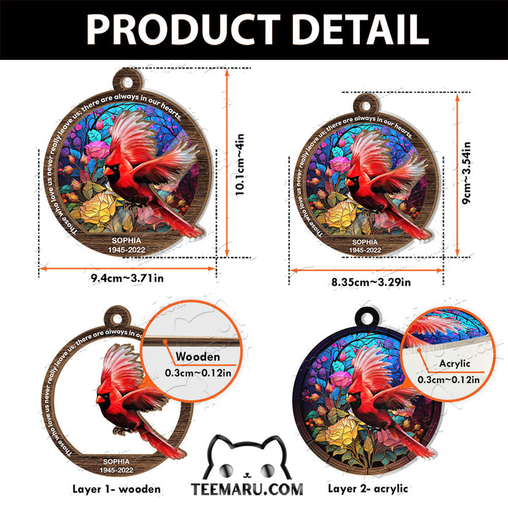 MMSO00358 - Personalized Cardinal Memorial Suncatcher Ornament - Those We Love