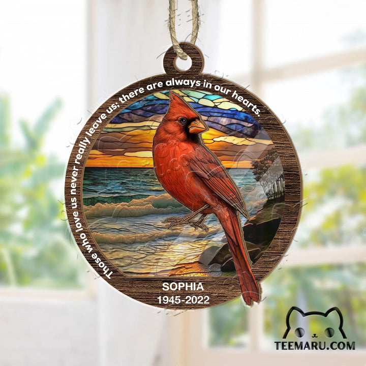 MMSO00359 - Personalized Cardinal Memorial Suncatcher Ornament - Those We Love