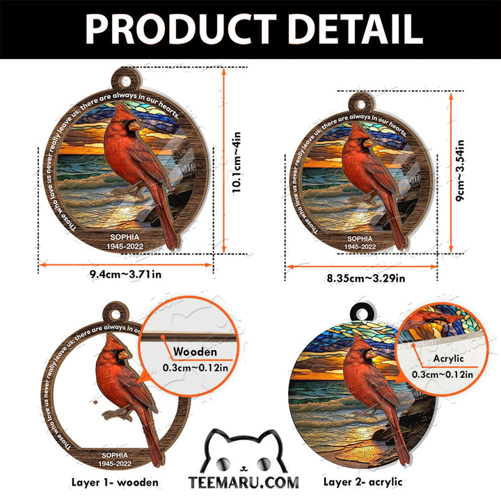 MMSO00359 - Personalized Cardinal Memorial Suncatcher Ornament - Those We Love