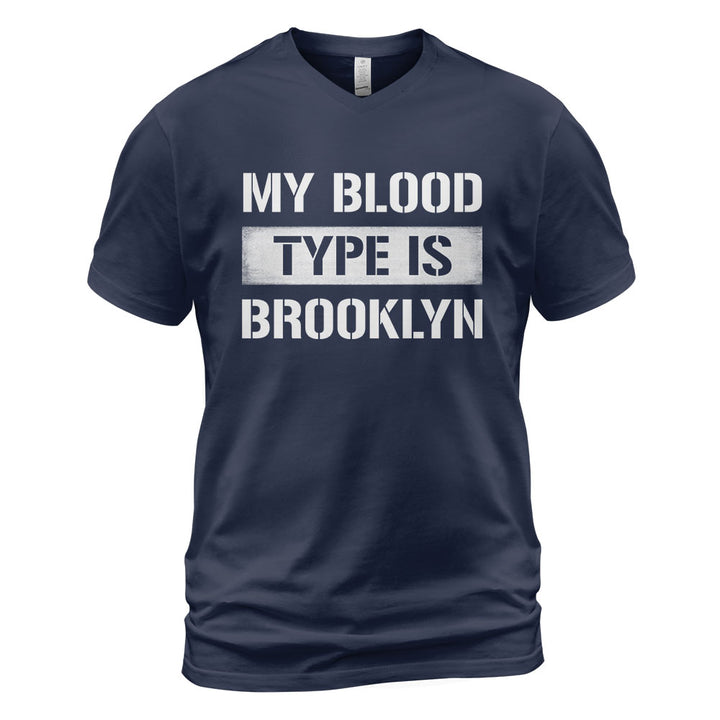 Brooklyn V-Neck T-Shirt BKBS062 - My Blood type Is Brooklyn
