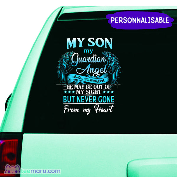 He Is My Guardian Angel Personalized Memorial Car Decal CDLVBC0182