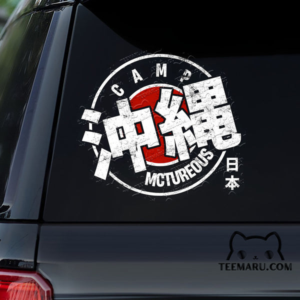 OKDC0007 - Personalized Camp McTureous Okinawa Car Decal - Japan Kanji Character