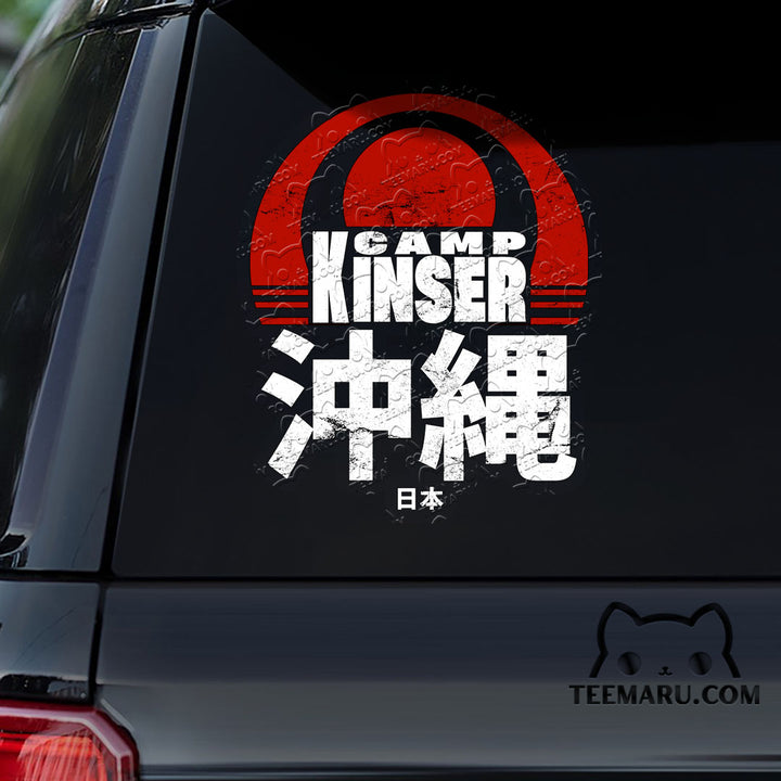 OKDC0020 - Personalized Camp Kinser Okinawa Car Decal - Japan Kanji Character