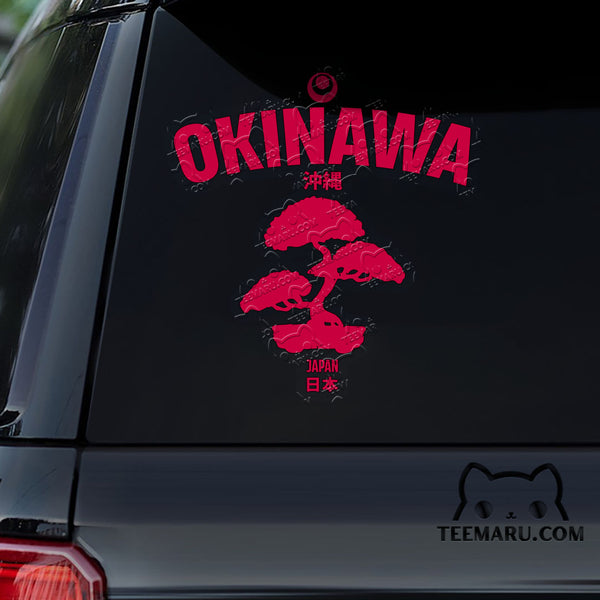 OKDC0033 - Personalized Okinawa Bonsai Okinawa Car Decal - Japan Kanji Character