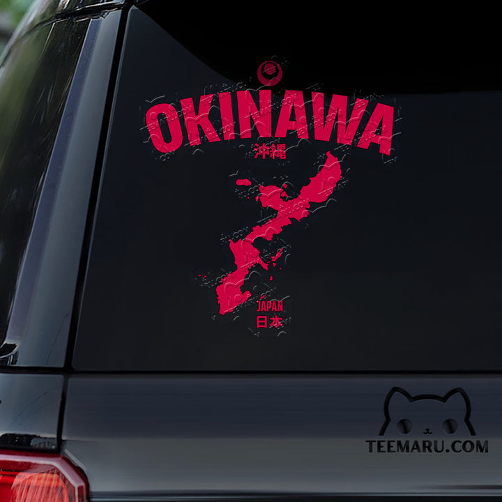 OKDC0035 - Personalized Okinawa Map Okinawa Car Decal - Japan Kanji Character