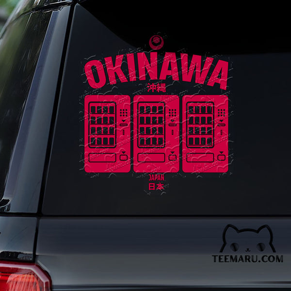 OKDC0044 - Personalized Vending Machine Okinawa Car Decal - Japan Kanji Character