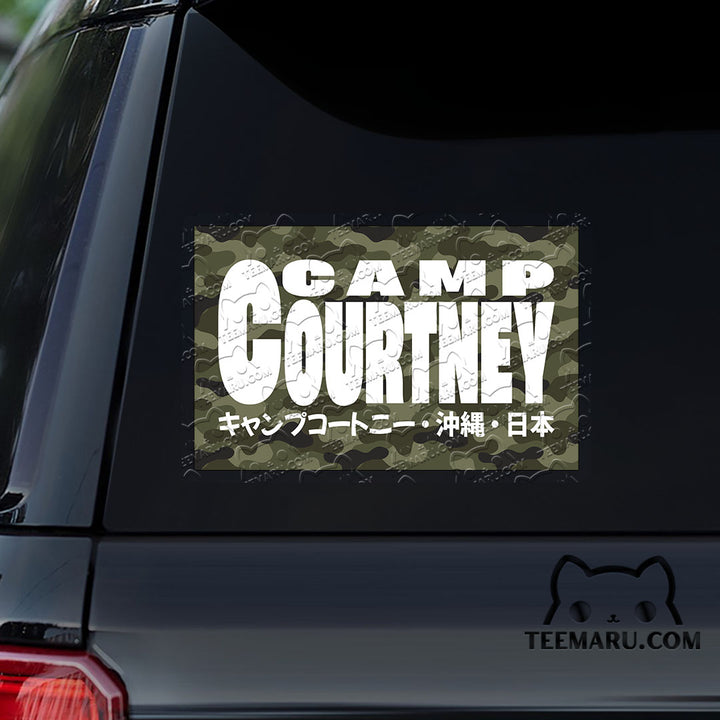 OKDC0062 - Personalized Camp Courtney Camouflage Okinawa Car Decal -