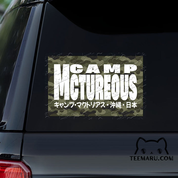 OKDC0068 - Personalized Camp McTureous Camouflage Okinawa Car Decal -