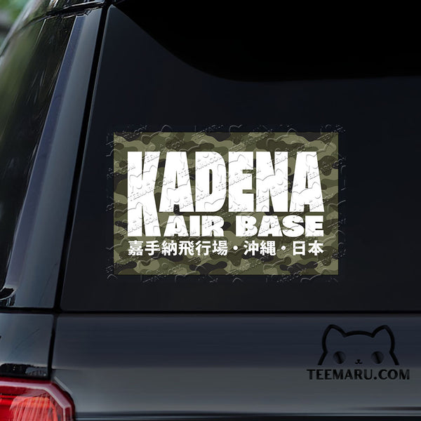 OKDC0073 - Personalized Kadena Air Base Camouflage Okinawa Car Decal -