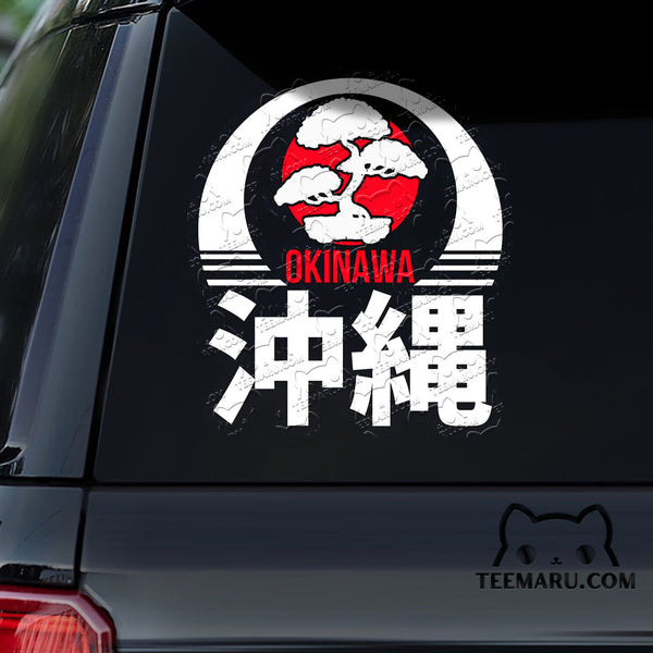 OKDC0082 - Personalized Bonsai Okinawa Car Decal - Kanji