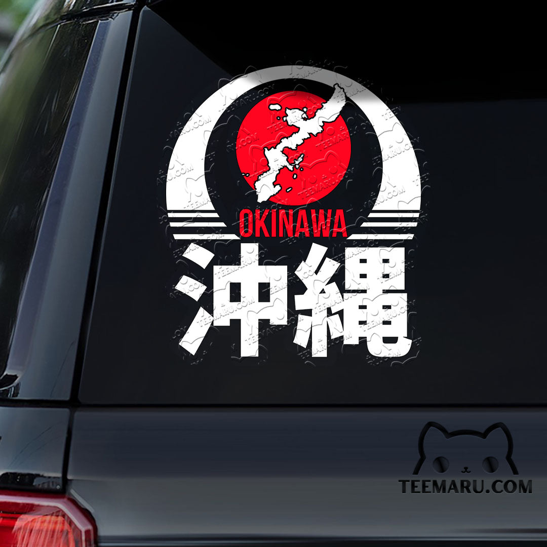 OKDC0084 - Personalized Map Okinawa Car Decal - Japanese Kanji Charact ...