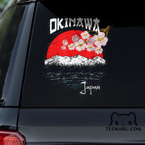 OKDC0112 - Personalized Cherry Blossom Okinawa Car Decal -