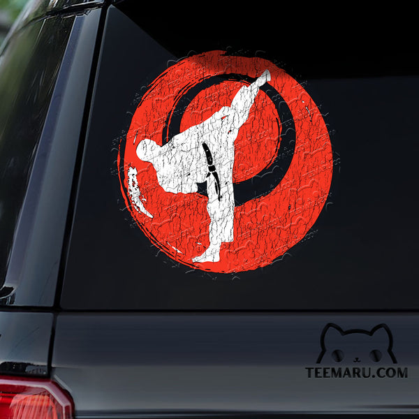 OKDC0119 - Personalized Karate Flag Okinawa Car Decal -