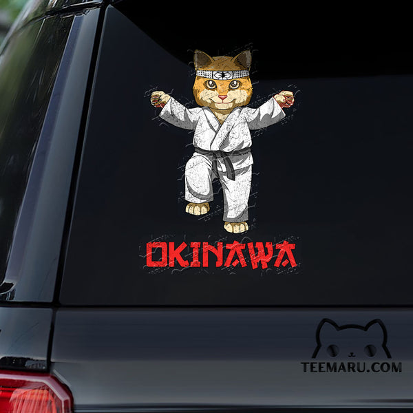 OKDC0120 - Personalized Kempo Karate Cat Okinawa Car Decal -