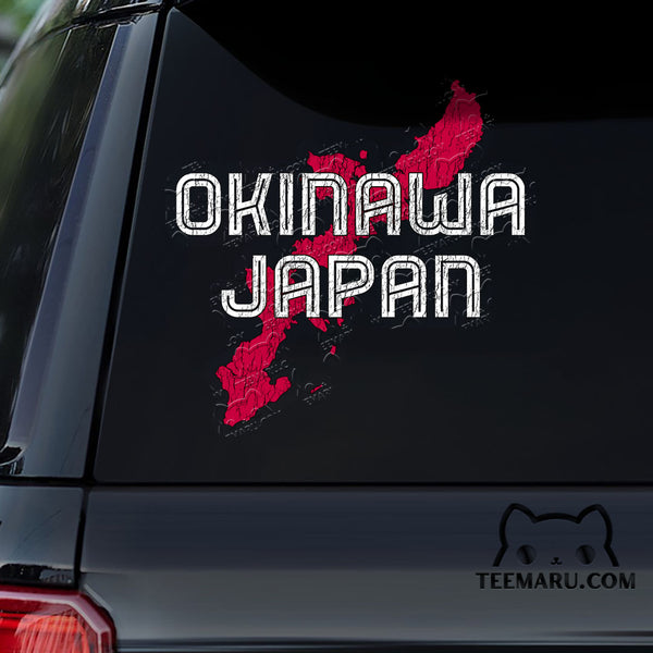 OKDC0124 - Personalized Okinawa Map Okinawa Car Decal -