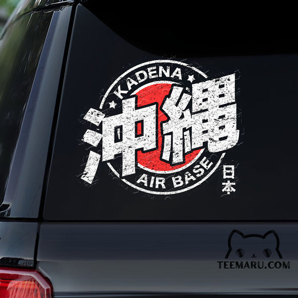 OKDC0132 - Personalized Kadena Air Base USAF Okinawa Car Decal - Japanese Kanji