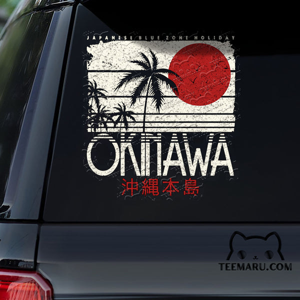 OKDC0134 - Personalized Okinawa Car Decal - Blue Zone Holiday