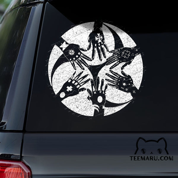 OKDC0136 - Personalized Hajichi Okinawa Car Decal - Traditional Uchina