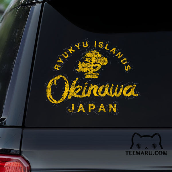 OKDC0144 - Personalized Ryukyu Islands Bonsai Okinawa Car Decal -