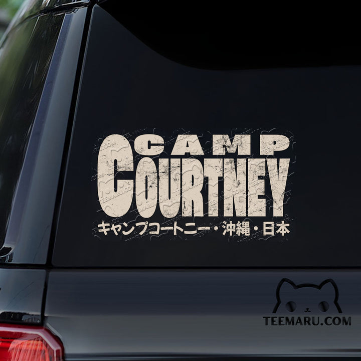 OKDC0175 - Personalized Camp Courtney Okinawa Car Decal - Japanese Kanji Character
