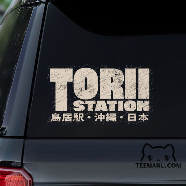 OKDC0184 - Personalized Torii Station Okinawa Car Decal - Japanese Kanji Character