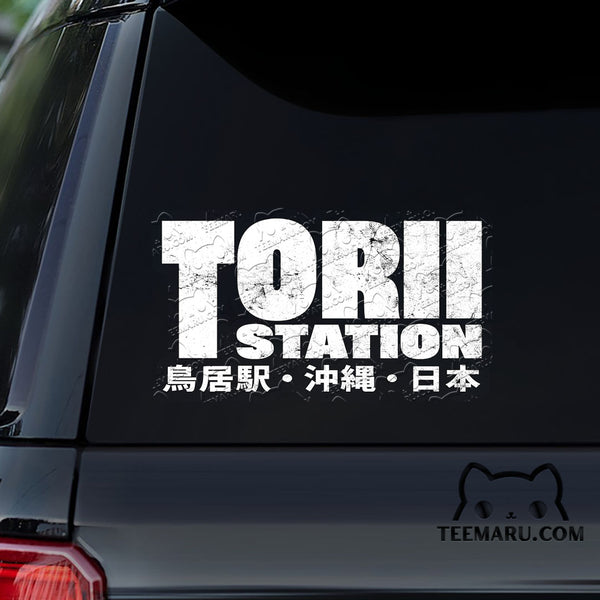 OKDC0185 - Personalized Torii Station Okinawa Car Decal - Japanese Kanji Character