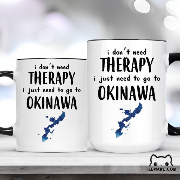 OKMG0011 - Okinawa Love Accent Mug - I Don't Need Therapy