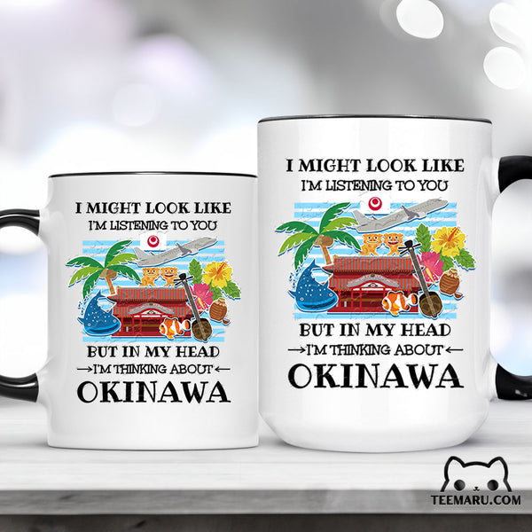 OKMG0017 - Okinawa Love Accent Mug - I Might Look Like I'm Listening To You