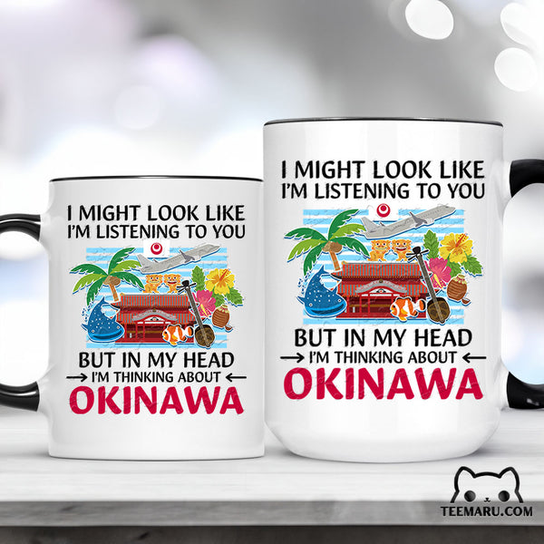 OKMG0018 - Okinawa Love Accent Mug - I Might Look Like I'm Listening To You