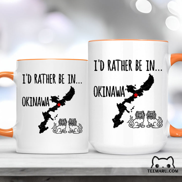 OKMG0023 - Okinawa Love Accent Mug - I'd Rather Be In Okinawa