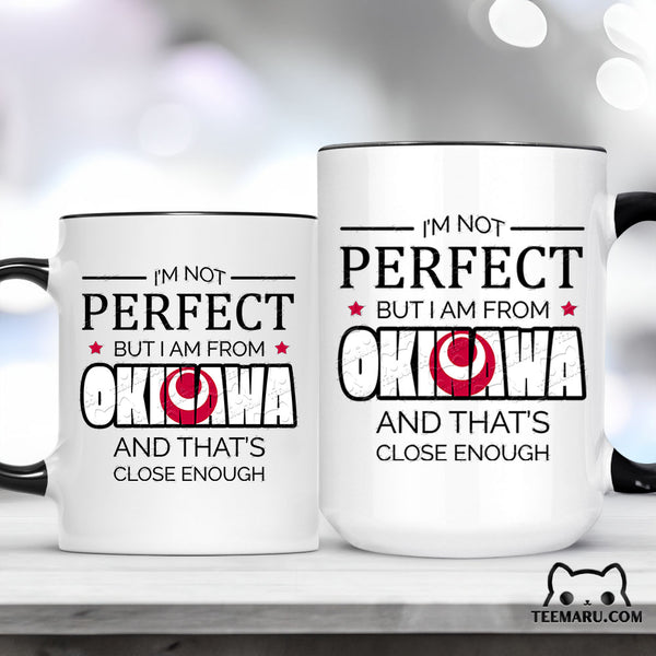 OKMG0028 - Okinawa Pride Accent Mug - I'm Not Perfect But I Am From Okinawa