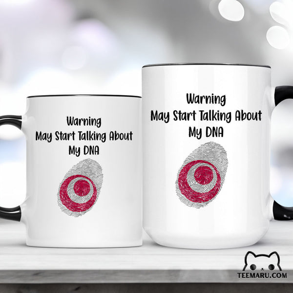 OKMG0045 - Okinawa Pride Accent Mug - Warning May Start Taling About My Dna Okinawa