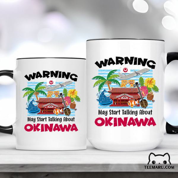 OKMG0046 - Okinawa Love Accent Mug - Warning May Start Talking About Okinawa