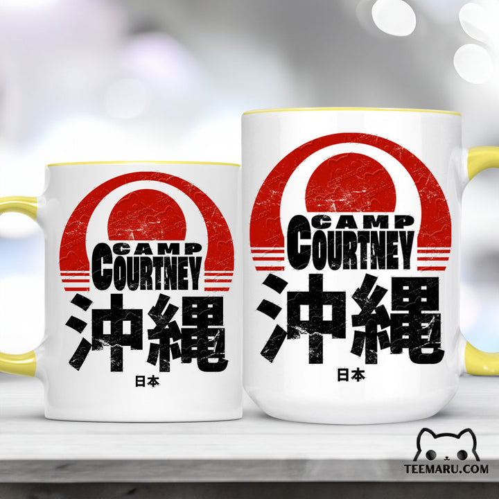 OKMG0064 - Camp Courtney Okinawa Accent Mug - Japan Kanji Character