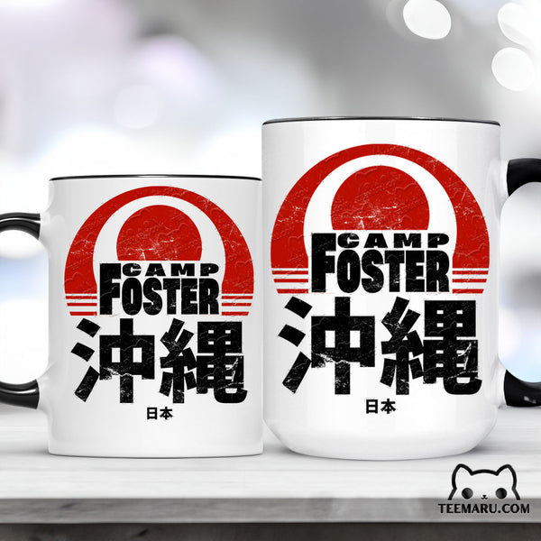 OKMG0065 - Camp Foster Okinawa Accent Mug - Japan Kanji Character