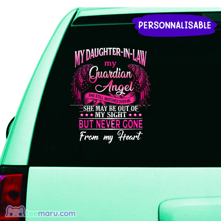 My Daughter-In-Law Is My Guardian Angel Memorial Car Decal